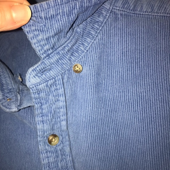 Asos Design Mens Shirt Jacket Blue Corduroy Button Down Collared Size Med Tall - Picture 5 of 8